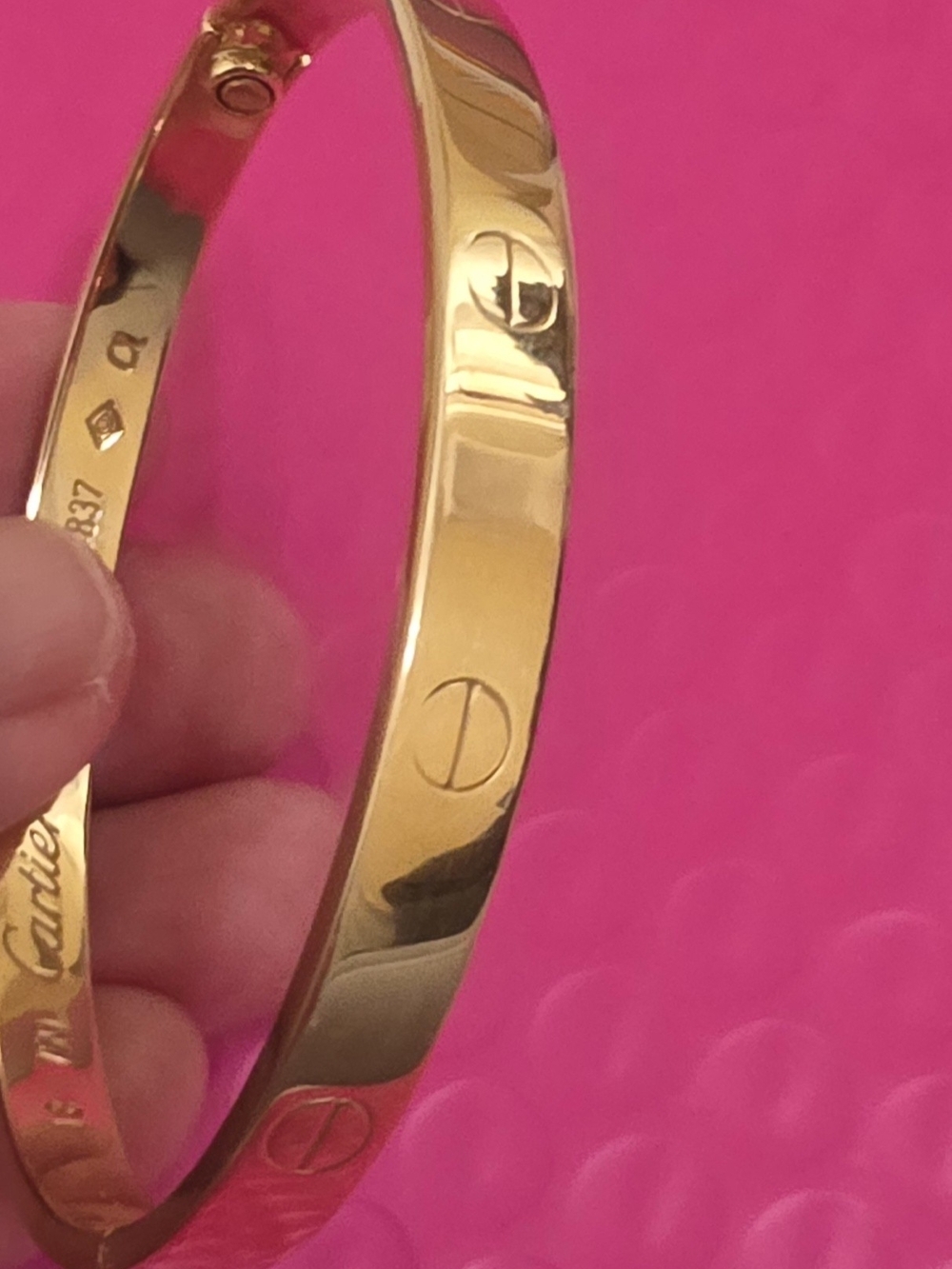 18k Gold Screw Bangle Saudi Gold From Dubai With Stamped 750